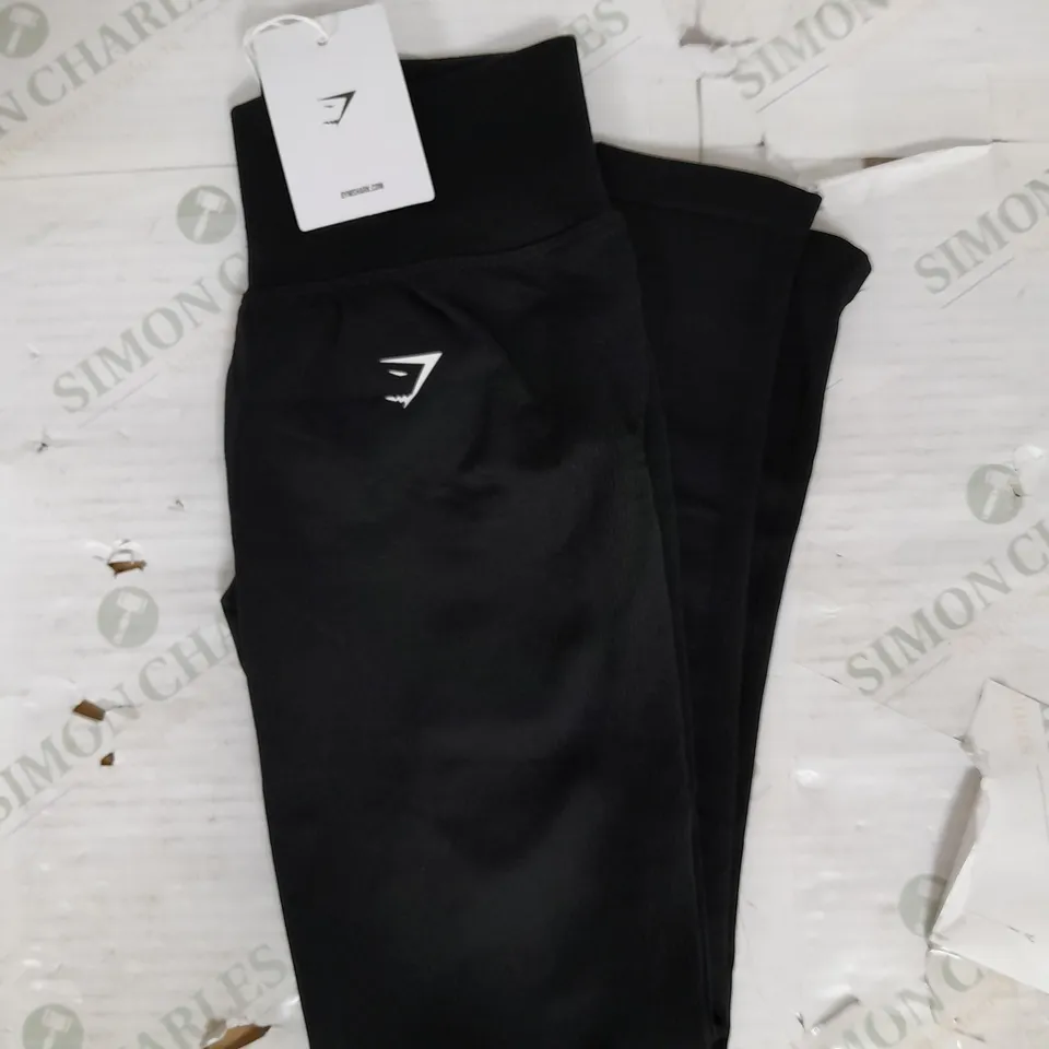 GYMSHARK LIFT CONTOUR SEAMLESS BODY FIT LEGGINGS IN BLACK SIZE S