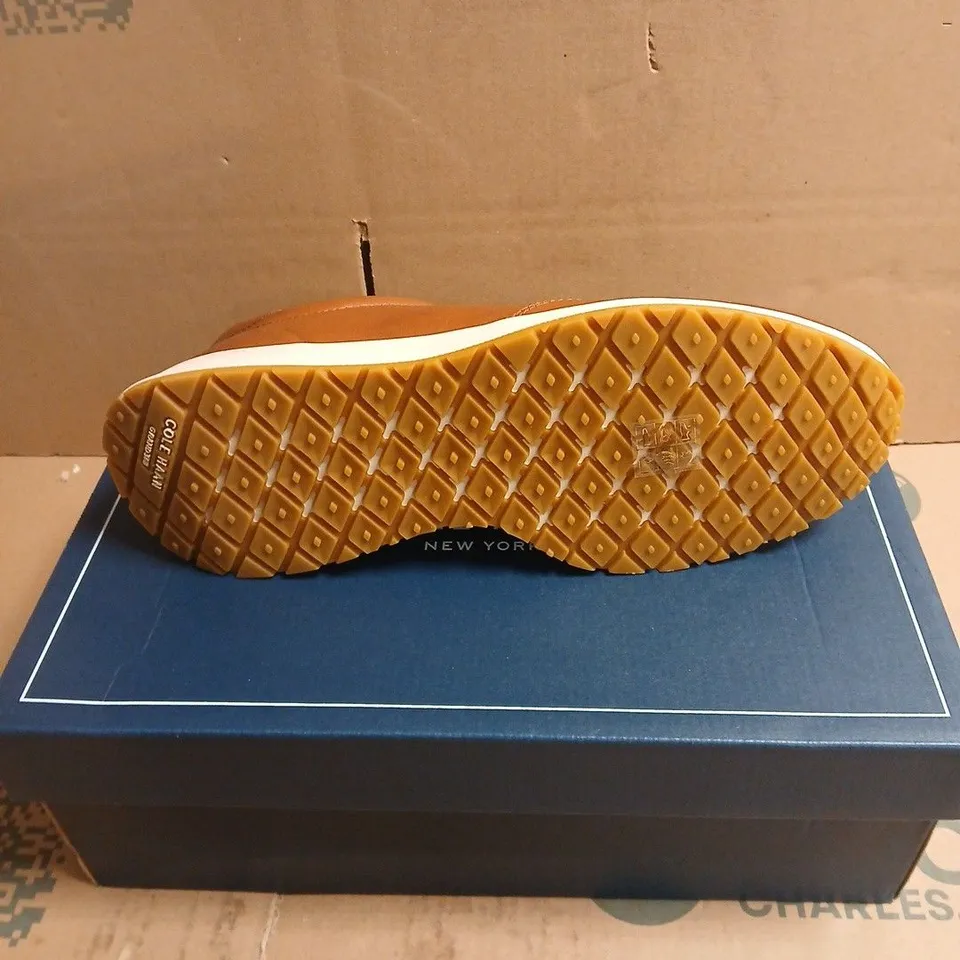 COLE HAAN BROWN LEATHER TRAINER – MEN’S CASUAL SHOES BOXED SIZE 10