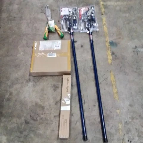 PALLET OF ASSORTED HOUSEHOLD GOODS AND PRODUCTS TO INCLUDE; TREE PRUNER WITH SAW, CABINET LIGHTS, LIGHTS ETC