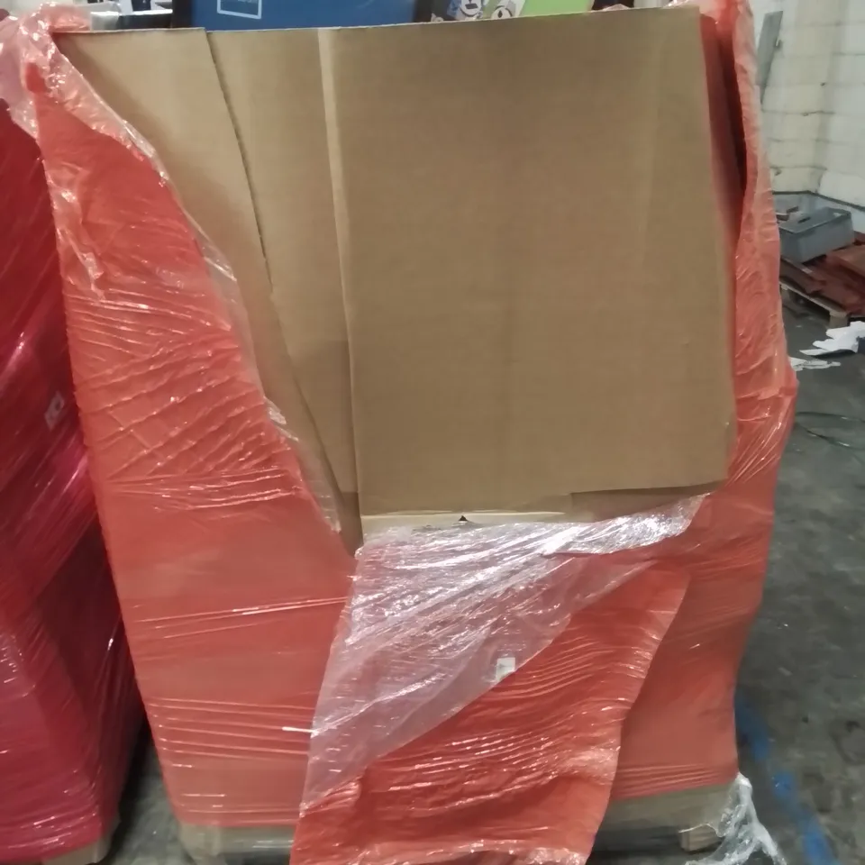 PALLET CONTAINING VARIOUS ASSORTED ITEMS TO INCLUDE: COMPOST, SEVERAL PICTURE FRAMES, BODYBOARD, 5 TIER SHOE RACK AND LOT'S MORE UNMARKED BOXED ITEMS 