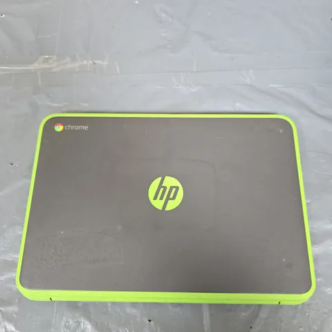 HP CHROMEBOOK LAPTOP WITH LIME-GREEN TRIM (CHROME OS)