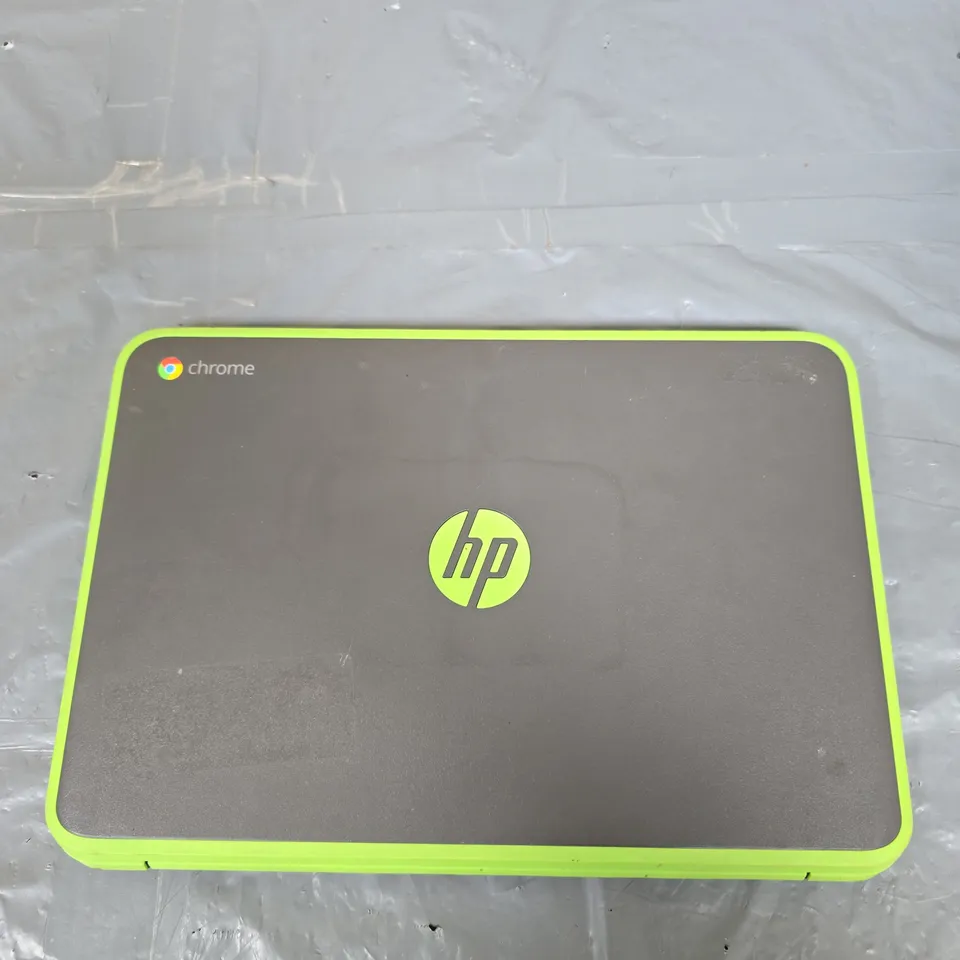 HP CHROMEBOOK LAPTOP WITH LIME-GREEN TRIM (CHROME OS)