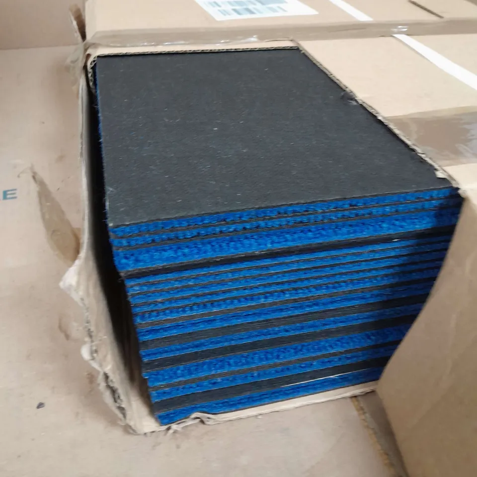 LARGE QUANTITY OF NAVY CARPET TILES - COLLECTION ONLY