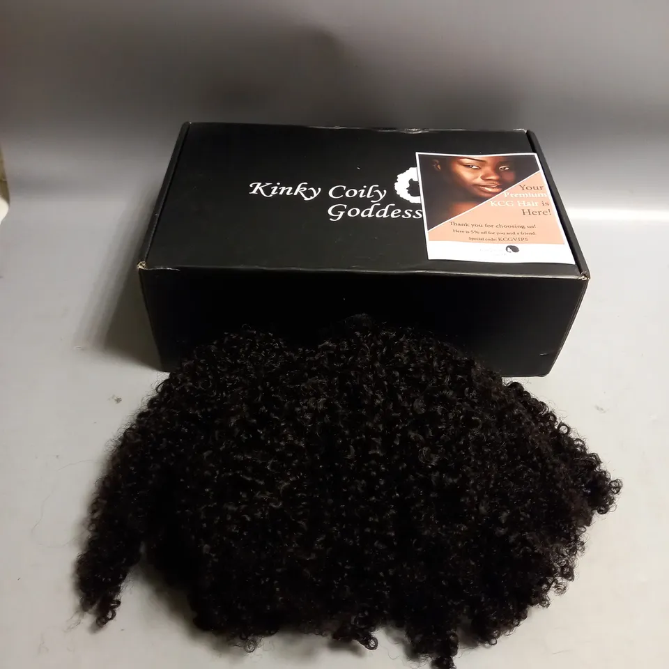 BOXED KINKY COILY GODDESS CURLY HAIR PIECE