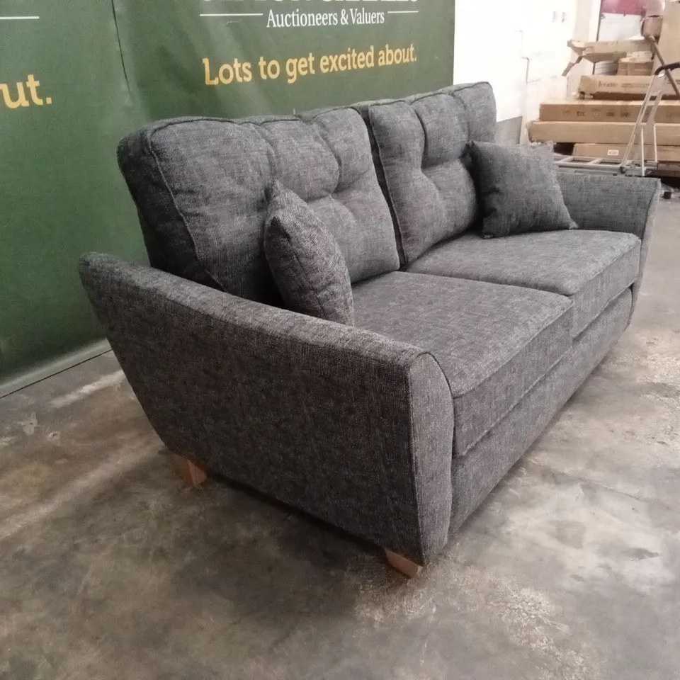 HALSTOW 2 SEATER FABRIC SOFA - CHARCOAL RRP £449