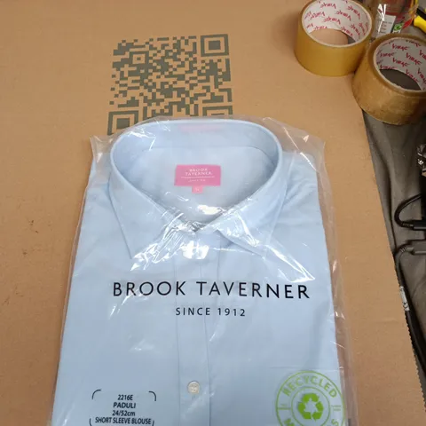 Brook Taverner Light Blue Short-Sleeve Shirt – Size 52/24 cm