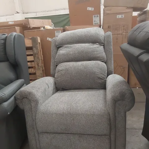 QUALITY DESIGNER FABRIC UPHOLSTERED ELECTRIC RECLINER ARMCHAIR