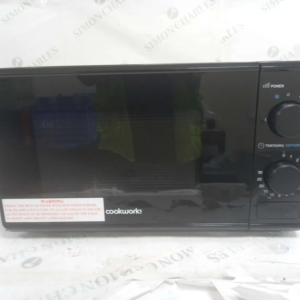 COOKWORKS 700W STANDARD MICROWAVE MM7 - BLACK