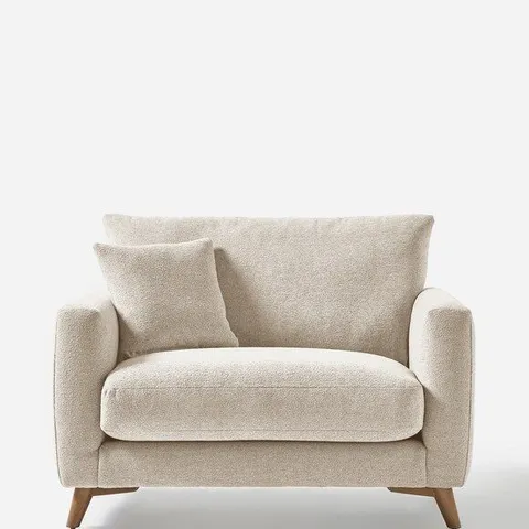 BECKETT CHENILLE SNUGGLE CHAIR CREAM