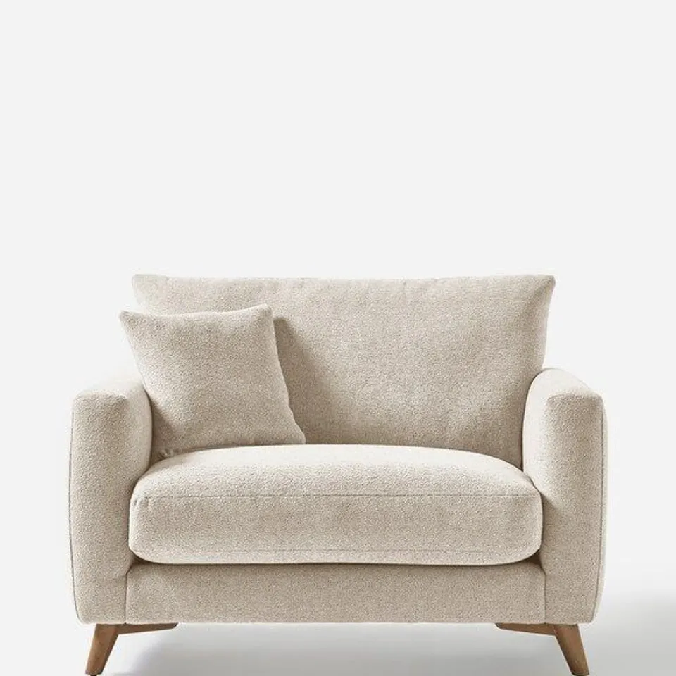 BECKETT CHENILLE SNUGGLE CHAIR CREAM