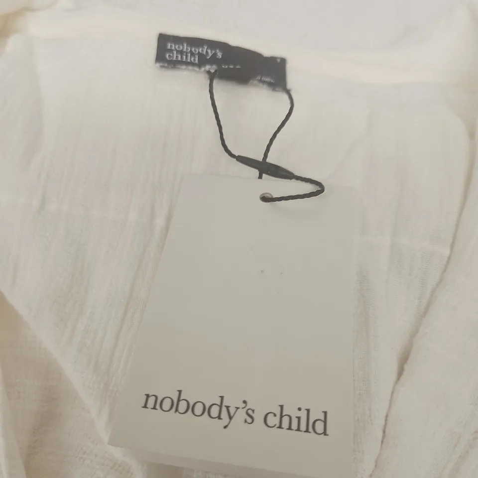 NOBODY'S CHILD EMMIE BLOUSE LS – WHITE, UK 6 (EU 34, USA 2) – WITH TAGS