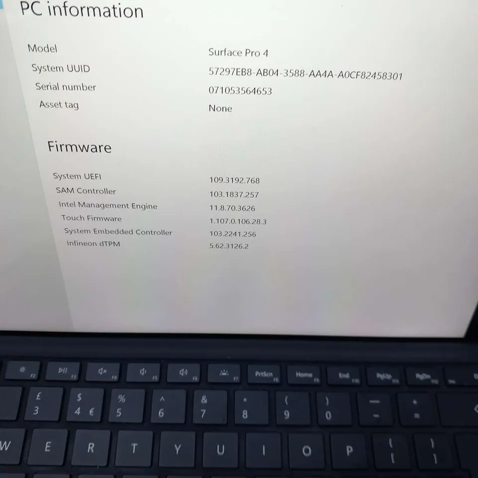 MICROSOFT SURFACE PRO 4 128GB