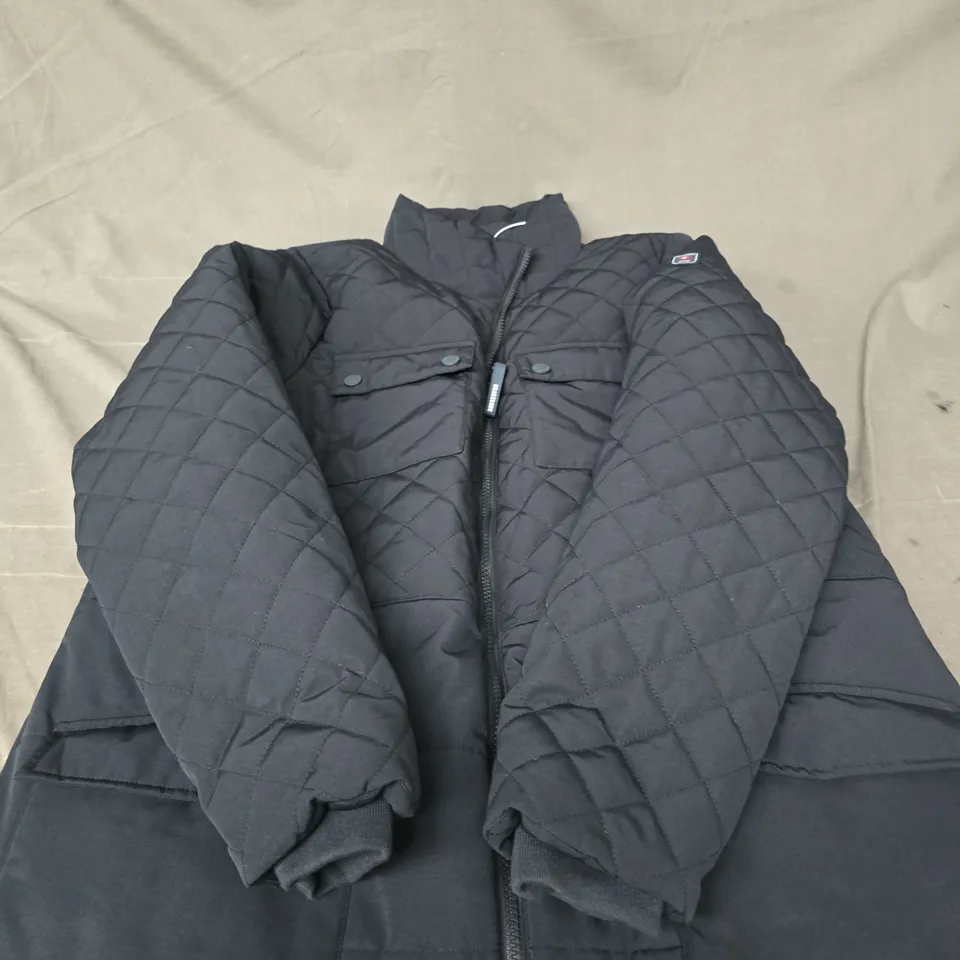 BRAKEBURN QUILTED PUFFER JACKET – BLACK – UK SIZE 12