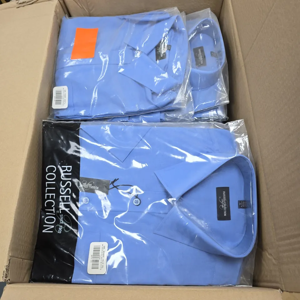 LARGE QUANTITY OF ASSORTED ITEMS TO INCLUDE SHIRTS, WORK T-SHIRTS, ZIP UP HOODIES ALL IN VARIOUS SIZES  - COLLECTION ONLY