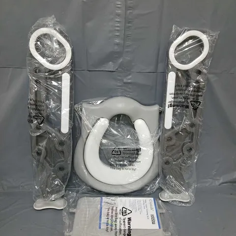 DENNY TODDLER TOILET SEAT AND STEP IN GREY/WHITE