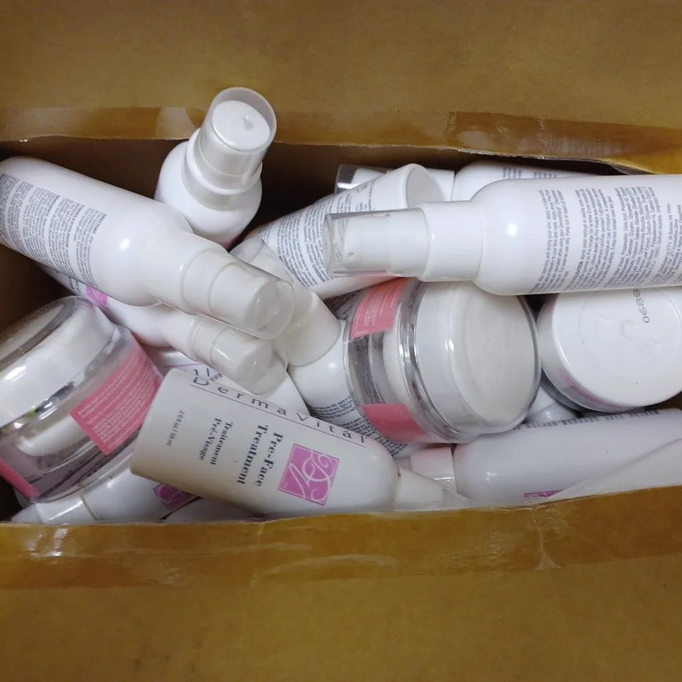 BOX OF APPROXIMATELY 25 ASSORTED DERMAVITAL COSMETIC PRODUCTS