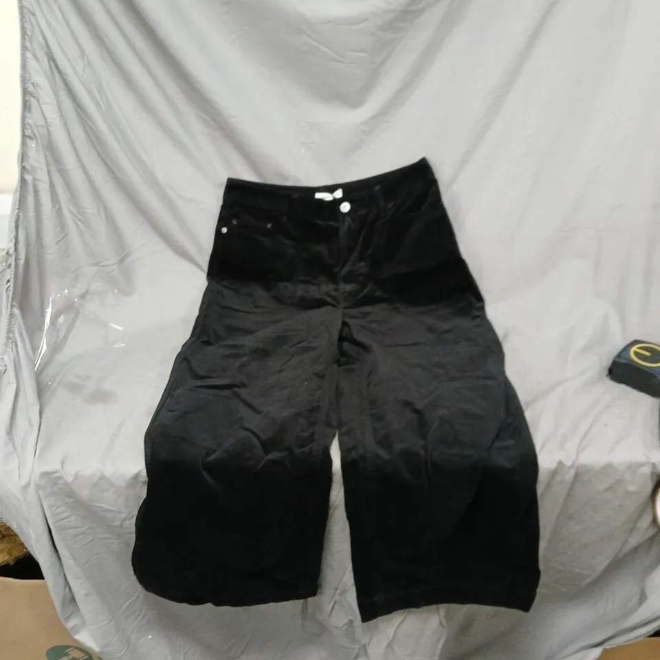 WHITE STUFF TIA VELVET WIDE LEG CROP TROUSERS – UK 12 – BLACK