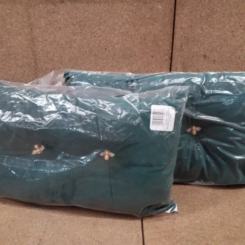 SET OF 2 BUMBLE VELVET CUSHIONS 30×50CM - EMERALD
