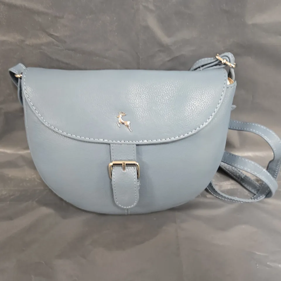 ASHWOOD LIMERICK LEATHER SADDLE BAG - BLUE