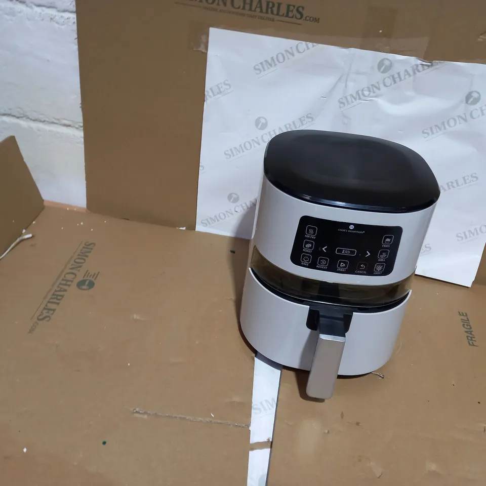 COOK'S ESSENTIALS 4.0L AIR FRYER WITH DIGITAL TOUCHSCREEN & VIEWING SCREEN - COOL GREY
