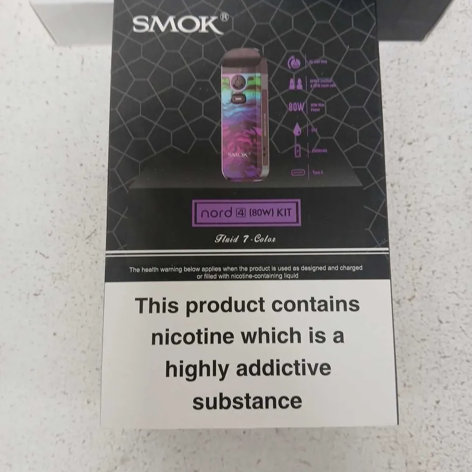 BOX OF APPROXIMATELY 35 ASSORTED E-CIGARETTES AND COMPONENTS TO INCLUDE:  ASSORTED SMOK DEVICE KITS 
