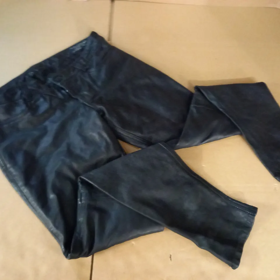 ALLSAINTS SPITALFIELDS LEATHER TROUSERS - W28