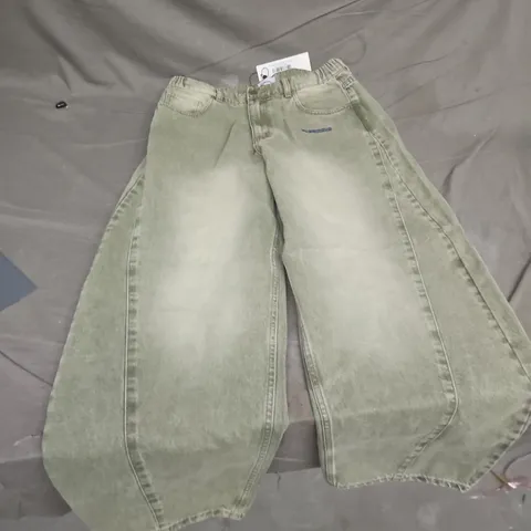 SUSPICIOUS OLIVE GREEN DENIM TROUSERS – SIZE L