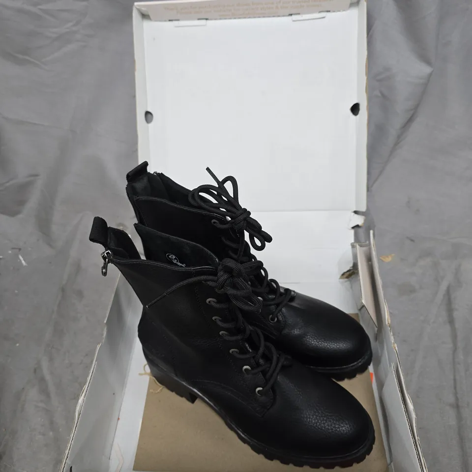 BLOWFISH MALIBU LEITH BOOTS – BLACK TUMBLEWEED, WOMEN'S LACE-UP COMBAT BOOTS, UK 7 (EU 40, US 9 1/2)