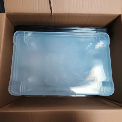 BOXED MEDIUM SIZED PLASTIC STORAGE BOXES 
