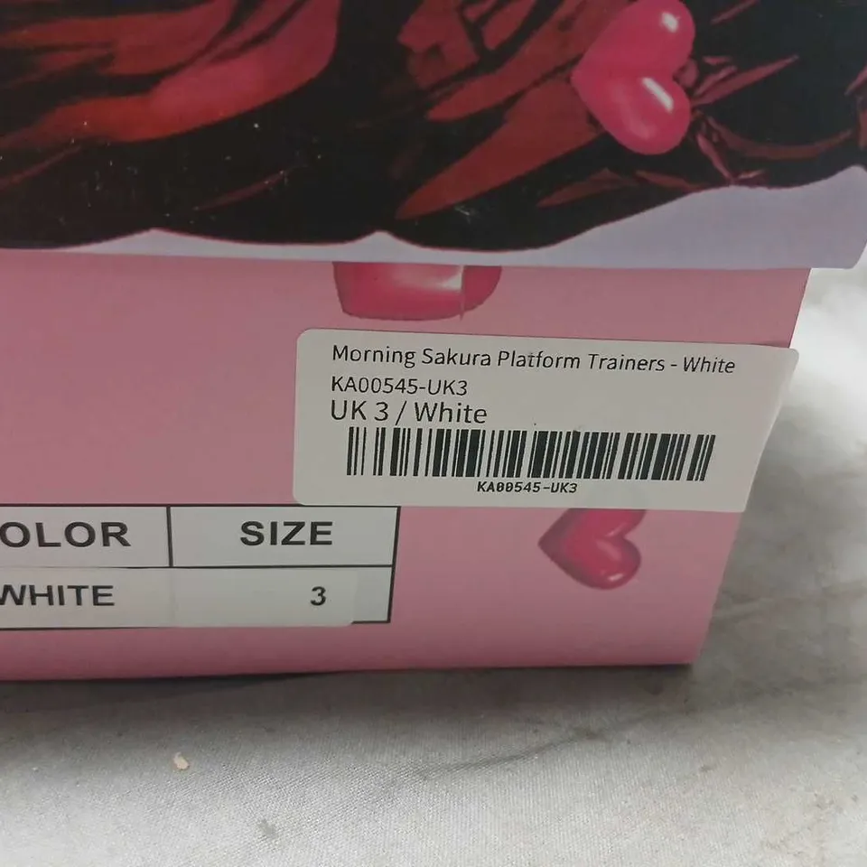 KOI MORNING SAKURA PLATFORM TRAINERS - WHITE (UK 3)