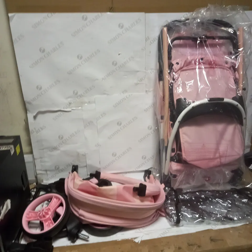 MY BABIIE BILLIE FAIERS MB30 PUSHCHAIR, PINK STRIPES RRP £155