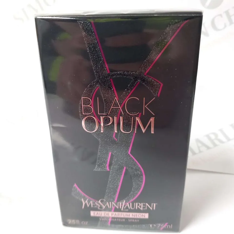 BOXED AND SEALED YVES SAINT LAURENT BLACK OPIUM EAU DE PARFUM NEON 75ML