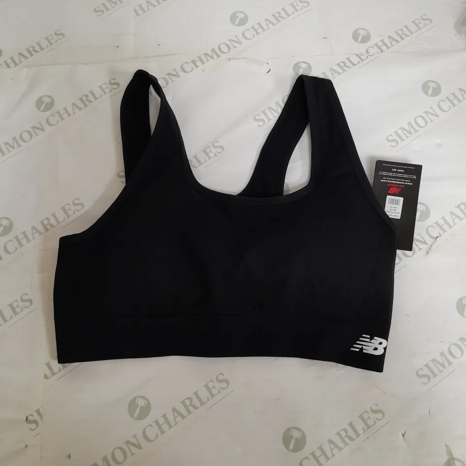 NEW BALANCE SPORTS BRA IN BLACK - XL