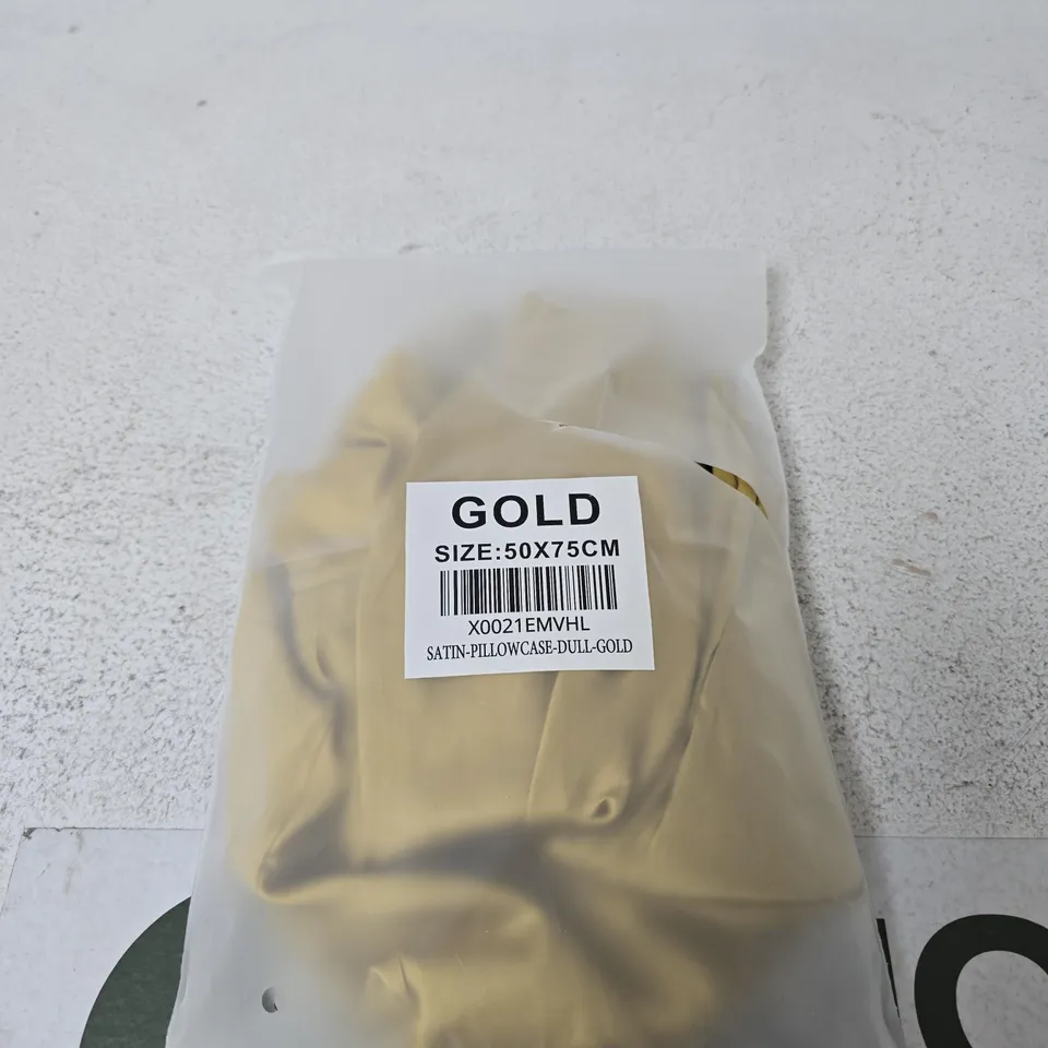 GOLD SATIN PILLOWCASE, 50 X 75 CM (DULL GOLD)