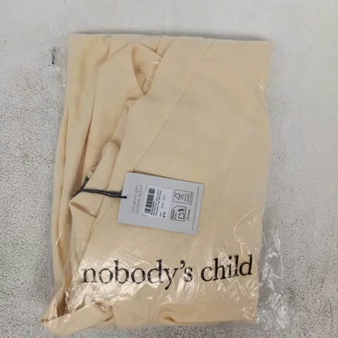 BAGGED NOBODY'S CHILD AMIE HALTER NECK MIDI DRESS IN BUTTER YELLOW SIZE UK 8