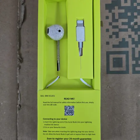 BITMORE AURAL IBUDS LIGHTNING EARPHONES FOR IPHONE (BOXED)