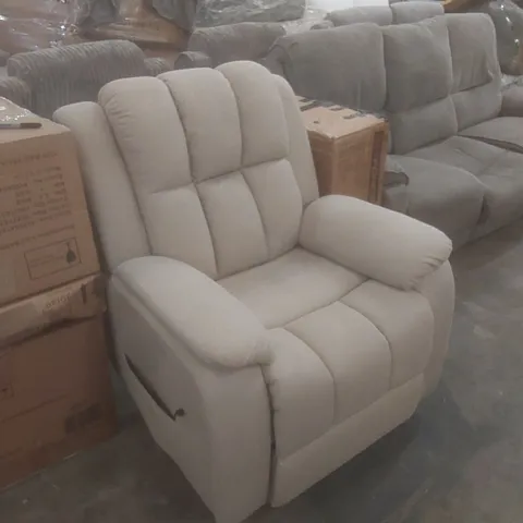 DESIGNER BROOKLINE FABRIC UPHOLSTERED POWER RECLINER CHAIR 