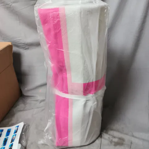 INFLATABLE CAMPING MAT β PINK & WHITE STRIPES, SEALED IN ORIGINAL PACKAGING