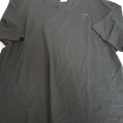GYMSHARK BLACK TRAINING T-SHIRT - LARGE