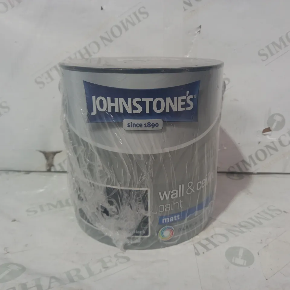 JOHNSTONE'S WALL & CEILING PAINT IN MATT BLACK (2.5 LITRE) - COLLECTION ONLY