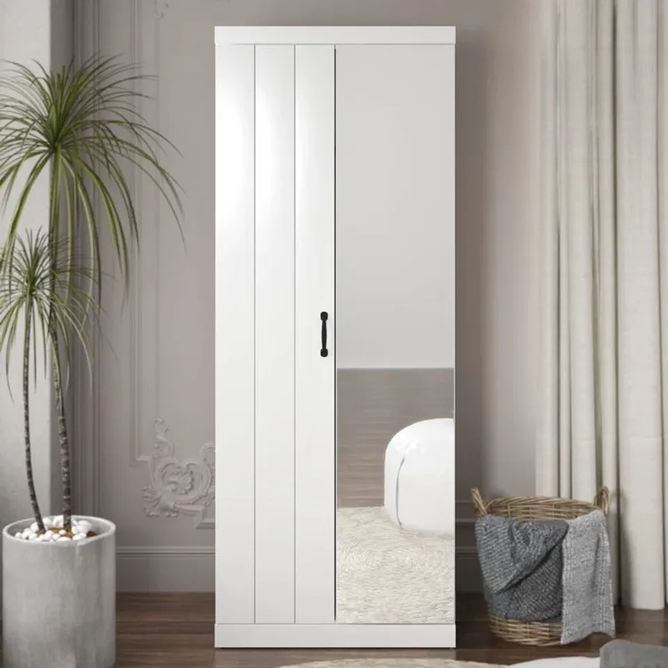 BOXED ALLINGTON 2 DOOR WARDROBE WITH MIRROR 