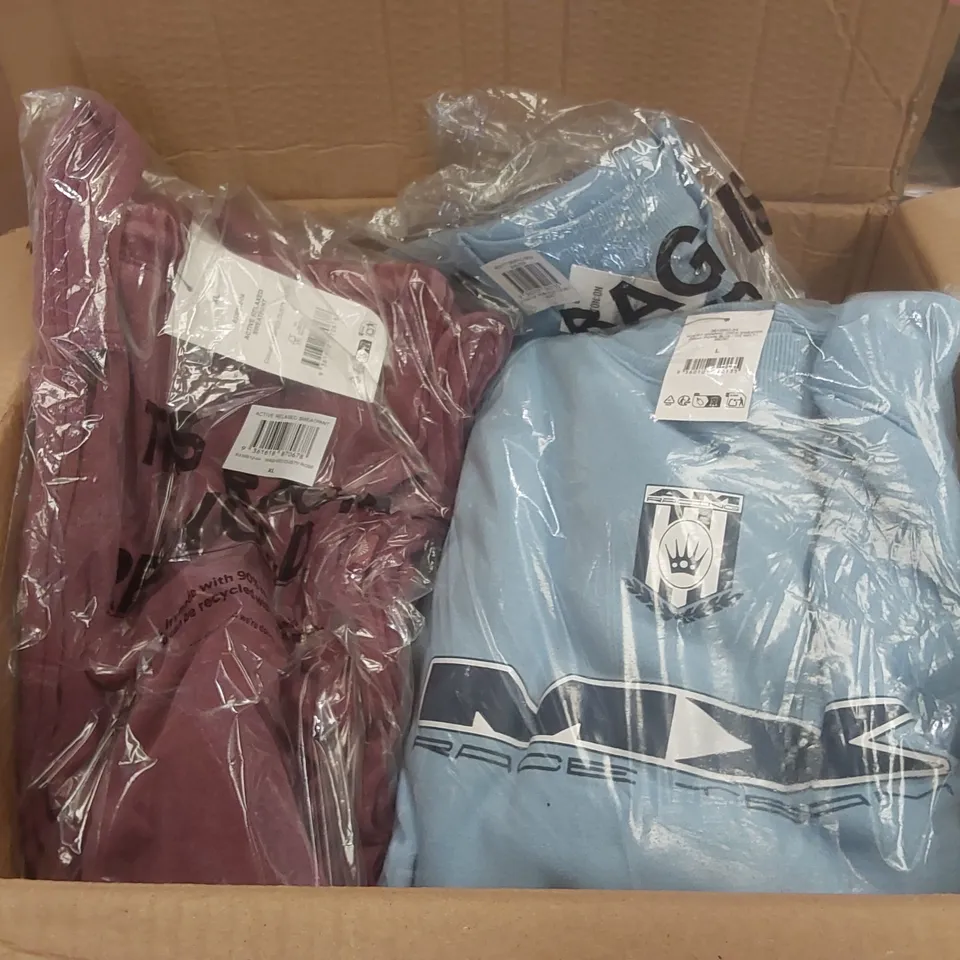 PALLET CONTAINING A VERY LARGE QUANTITY OF BRAND NEW ASSORTED CLOTHING INCLUDING: BABY TRACK PANTS, JUMPERS, SWEATPANTS, BIKINI TOPS, T-SHIRTS, BOXY OVERSHIRTS, JACKETS ECT
