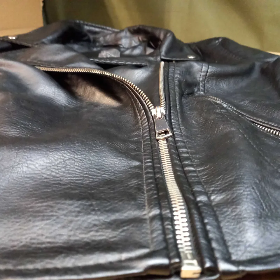 PRIMARK FAUX LEATHER BIKER JACKET - SIZE 18