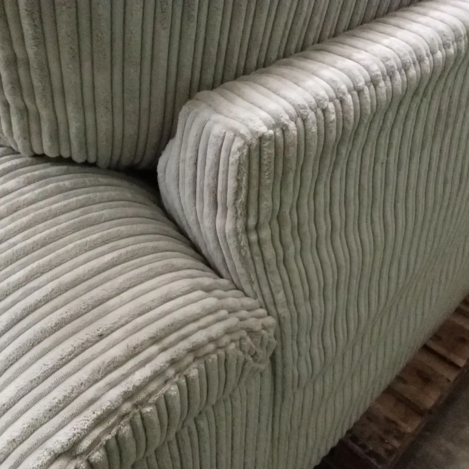 AMALFI STANDARD BACK FABRIC 3 SEATER SOFA - SILVER RRP £579