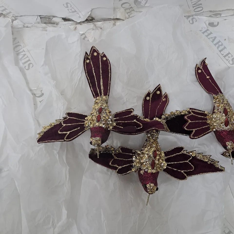 4 CLIP BIRD DECO REGHAL 