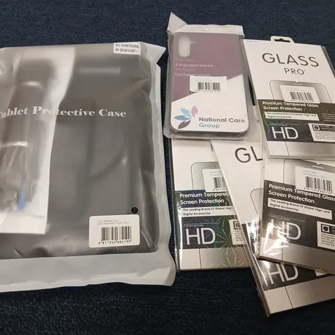 LARGE QUANTITY OF ASSORTED ELECTRICAL DEVICE PROTECTIVE PRODUCTS TO INCLUDE; PROTECTIVE CASE FOR SAMSUNG TAB A9, LOGO CASE FOR SAMSUNG A15 AND GLASS PRO+