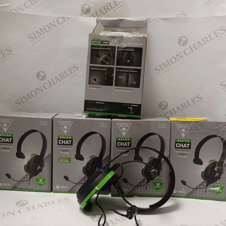 BOX OF 5 TURTLE BEACH RECON CHAT HEADSET - XBOX