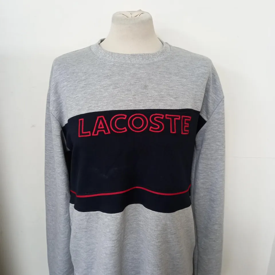 LACOSTE SLOGAN SWEATSHIRT SIZE XXL