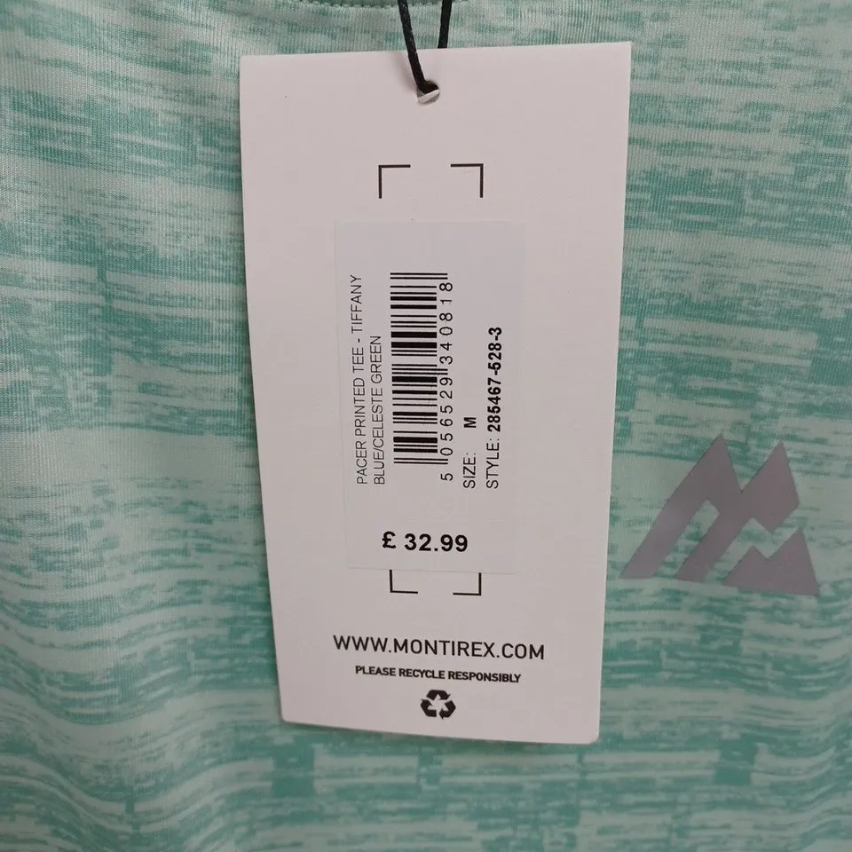 MONTIREX BLUE/CELESTE GREEN LOGO T-SHIRT- MEDIUM