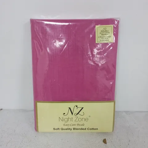 NIGHT ZONE DOUBLE QUILT COVER IN PINK - 198 X 198CM